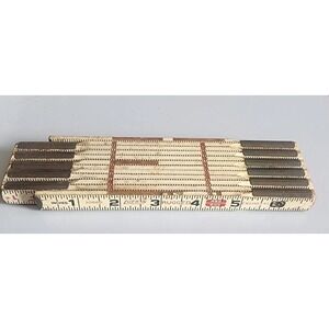 Vintage Lufkin Ruler 1066D 6 Ft. Red End Rugged Engineers Folding  Wood